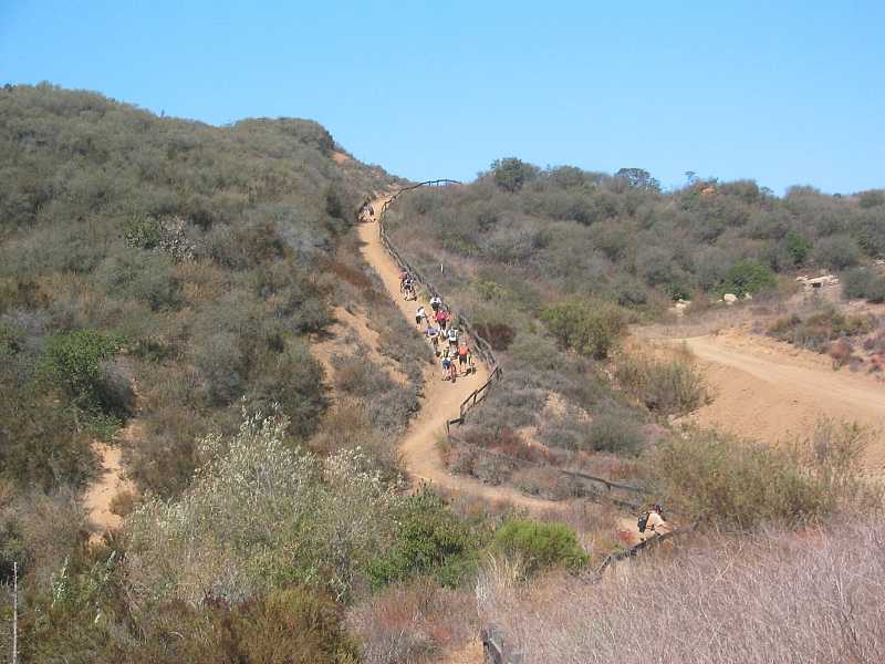 Venturacountytrails Org Photos Of Los Robles Trail West Aka Space Mountain Including The Whoop De Doos Of The Oak Creek Loop Click On An Image To See It Full Size Home Img 03 Jpg Pushing Up The Hill Just Before The Horse Corral On The Way To